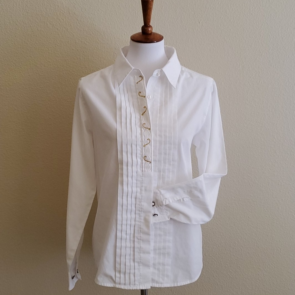 Vintage White Cotton Blouse